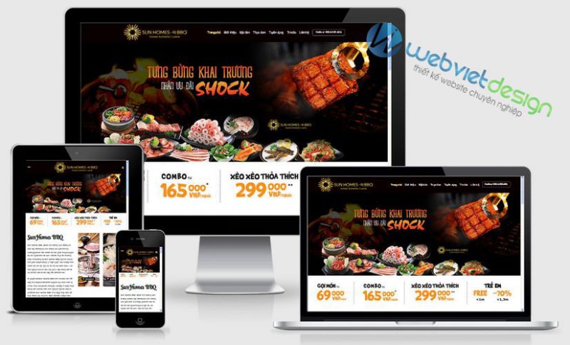 Website nhà hàng lẩu nướng BBQ